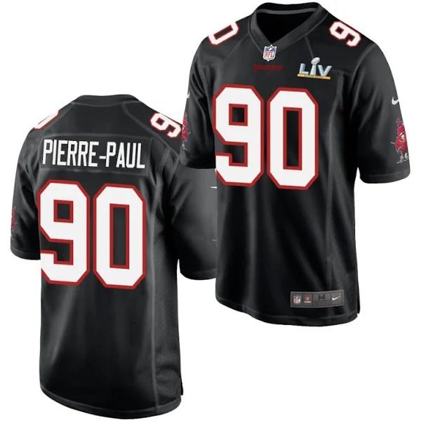 Men Tampa Bay Buccaneers #90 Jason Pierre-Paul Nike Black Super Bowl LV Limited NFL Jersey